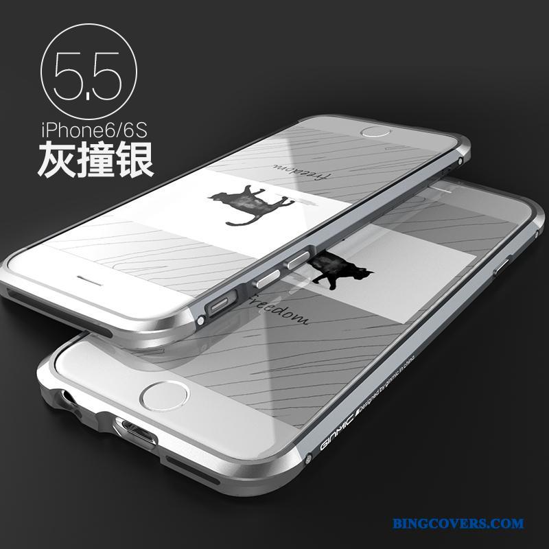 iPhone 6/6s Plus Beskyttelse Anti-fald Etui Cover Metal Tynd Lilla