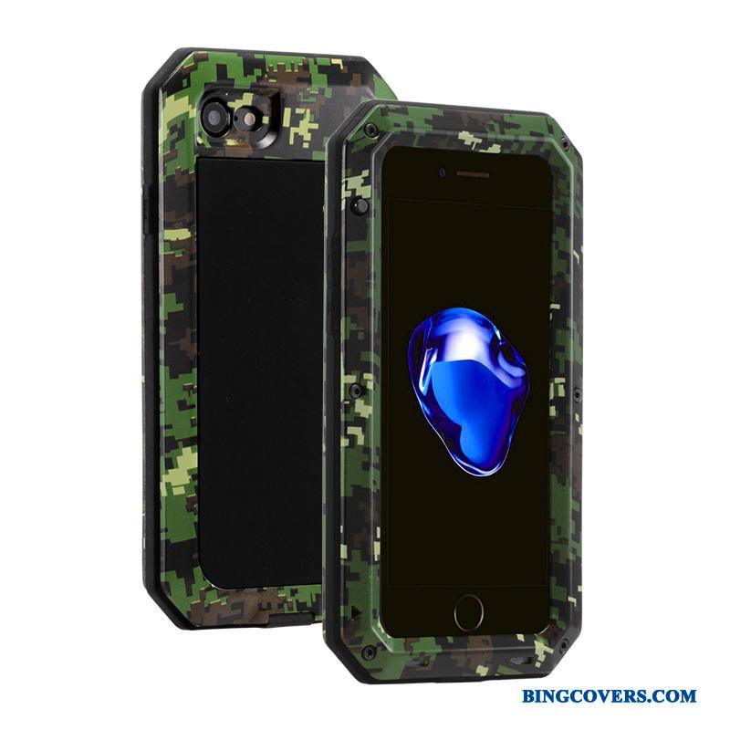 iPhone 6/6s Plus Cover Metal Grå Anti-fald Telefon Etui Camouflage Beskyttelse