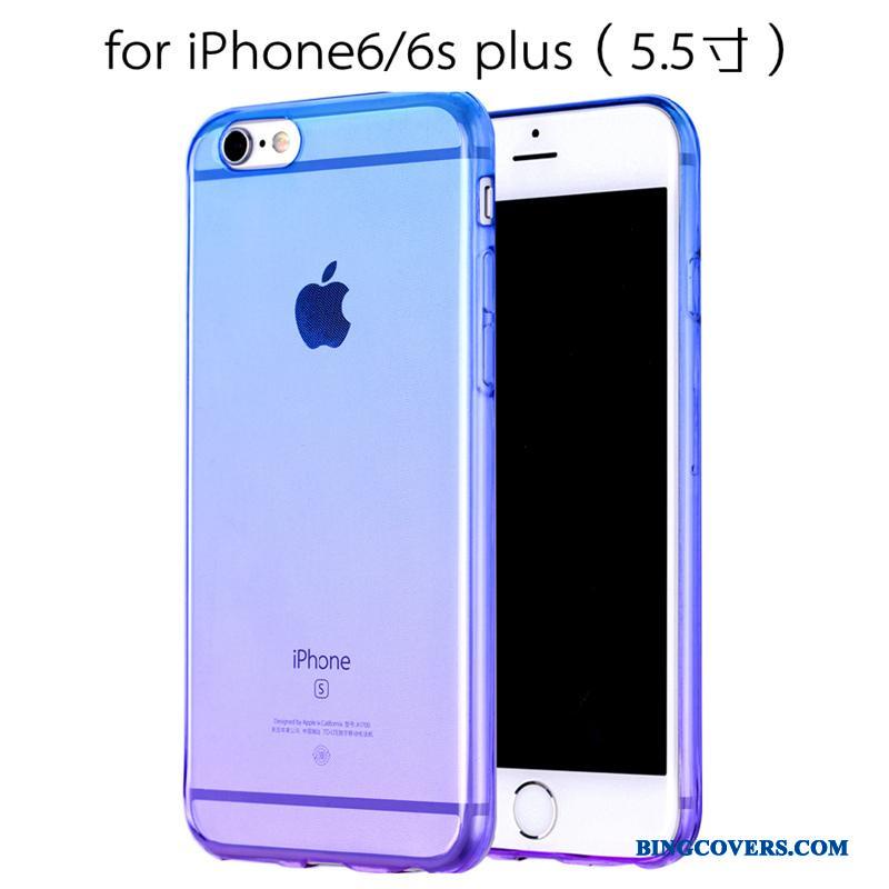 iPhone 6/6s Plus Etui Blød Silikone Pu Gul Kreativ Gradient Farve Af Personlighed