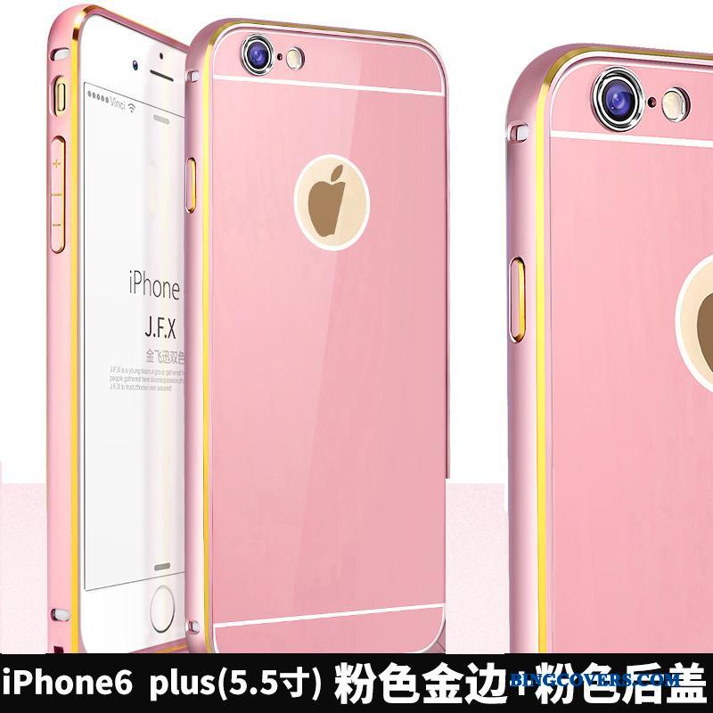 iPhone 6/6s Plus Etui Metal Guld Sort Telefon Ramme Alt Inklusive