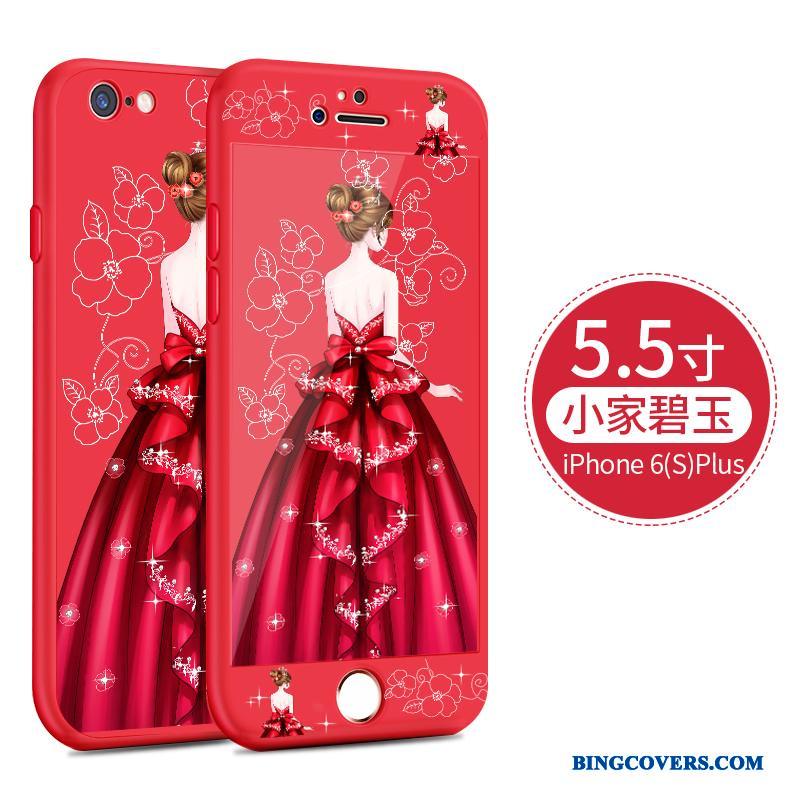 iPhone 6/6s Plus Kreativ Cover Alt Inklusive Af Personlighed Nubuck Telefon Etui Rød