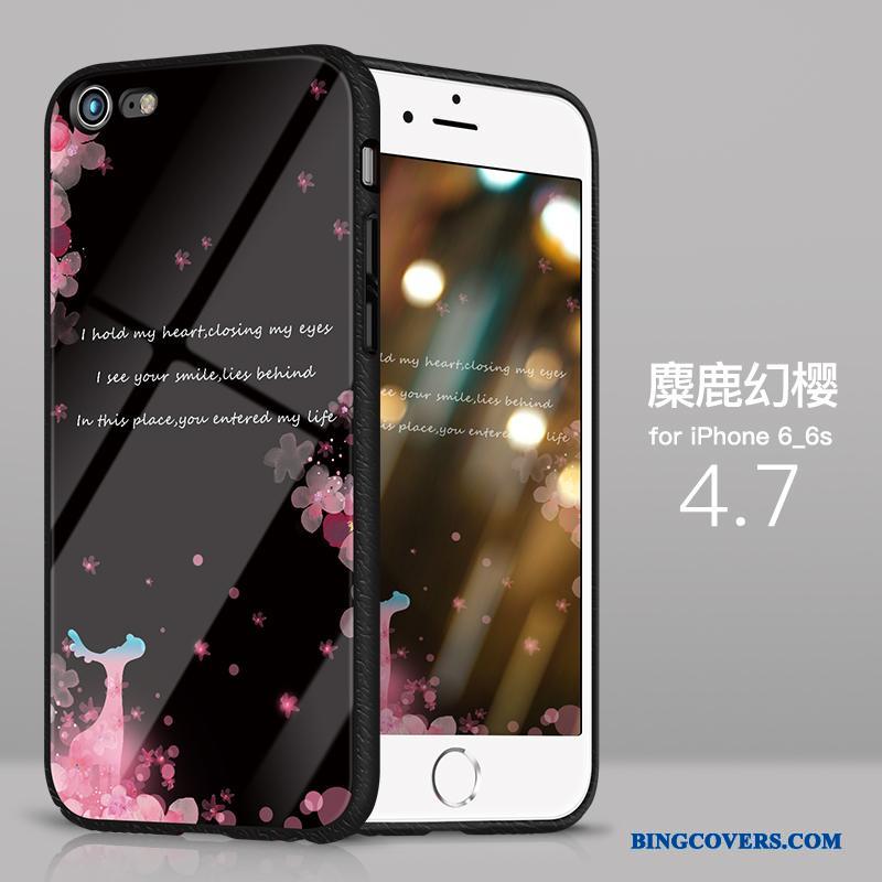 iPhone 6/6s Plus Lilla Net Red Tynd Alt Inklusive Anti-fald Telefon Etui Glas