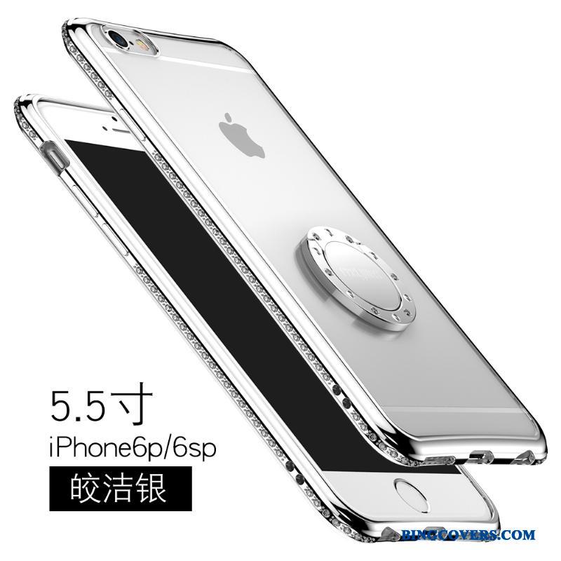 iPhone 6/6s Plus Silikone Cover Anti-fald Beskyttelse Telefon Etui Strass Gennemsigtig