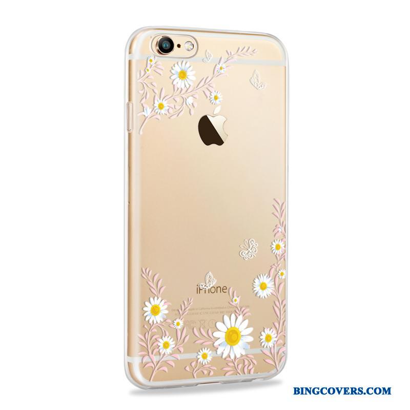 iPhone 6/6s Plus Silikone Cover Guld Anti-fald Blød Telefon Etui Tynd