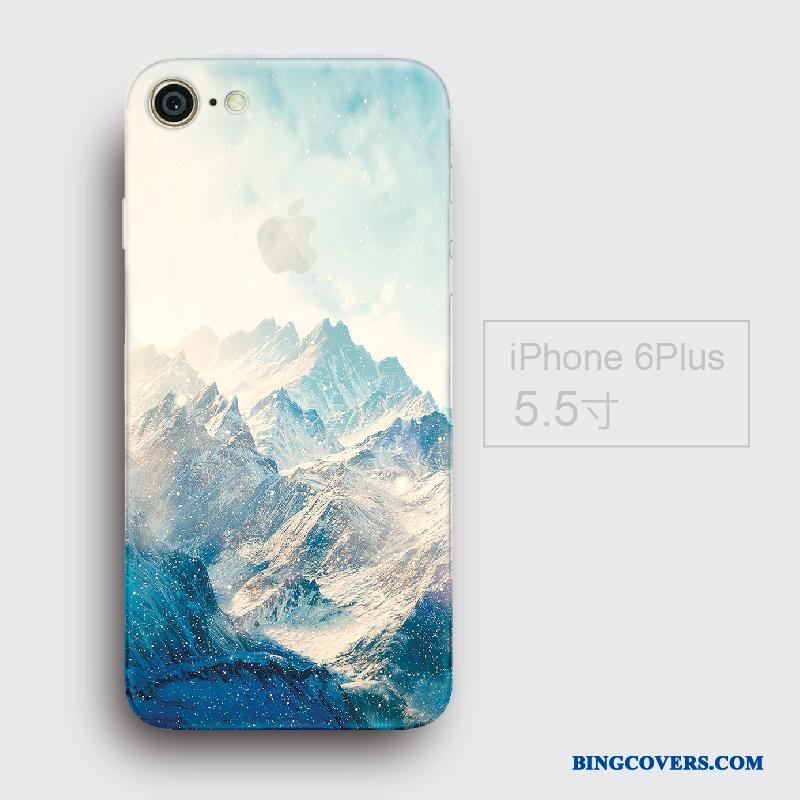 iPhone 6/6s Plus Silikone Kreativ Gul Telefon Etui Kinesisk Stil Anti-fald Trend