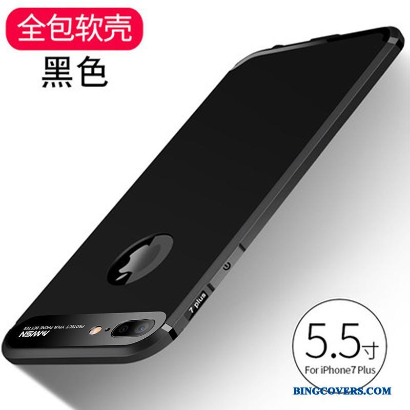 iPhone 6/6s Plus Telefon Etui Silikone Alt Inklusive Anti-fald Blød Hemming Sort