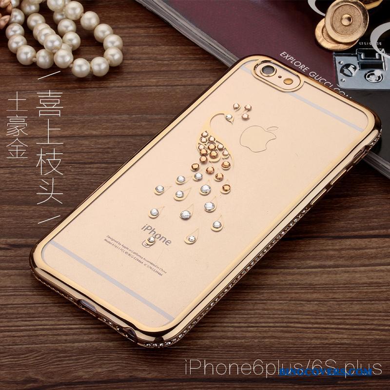 iPhone 6/6s Plus Telefon Etui Strass Trend Rosa Guld Hængende Ornamenter