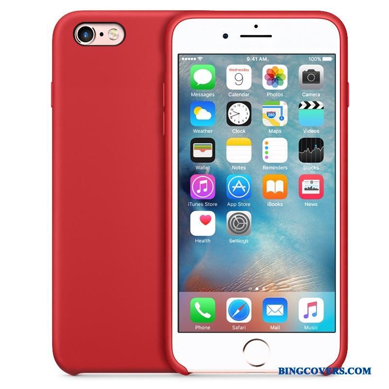 iPhone 6/6s Rød Blød Silikone Blå Telefon Etui Stor Ny