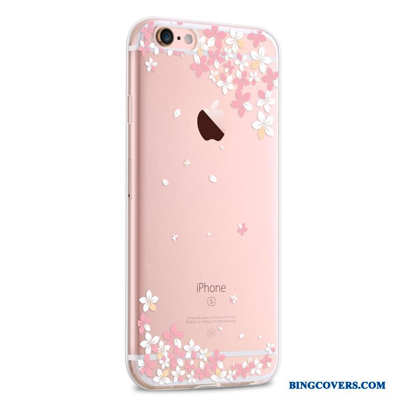iPhone 6/6s Silikone Lyserød Smuk Blød Gennemsigtig Tynd Telefon Etui
