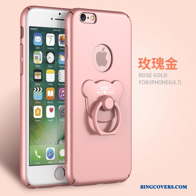 iPhone 6/6s Support Cover Beskyttelse Anti-fald Etui Nubuck Lilla