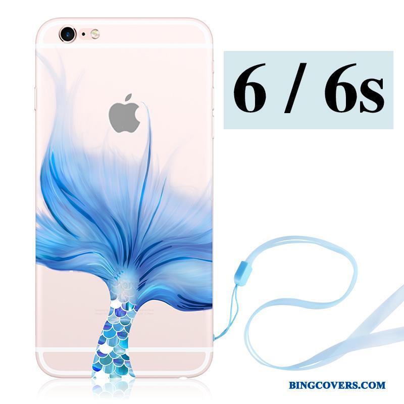 iPhone 6/6s Telefon Etui Blå Nubuck Kreativ Blød Silikone Cover