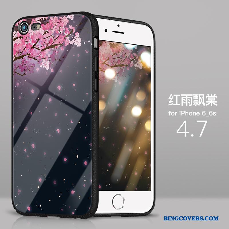 iPhone 6/6s Tynd Telefon Etui Cover Glas Silikone Alt Inklusive Rød