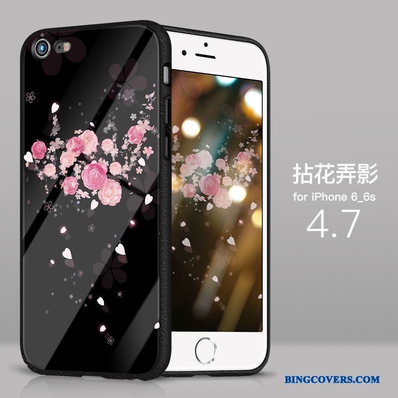 iPhone 6/6s Tynd Telefon Etui Cover Glas Silikone Alt Inklusive Rød