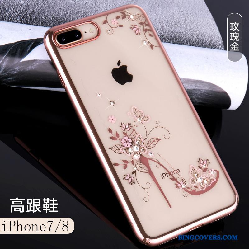 iPhone 7 Alt Inklusive Luksus Gennemsigtig Rød Cover Telefon Etui
