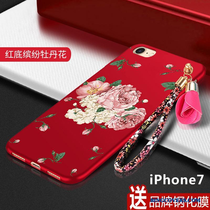 iPhone 7 Anti-fald Etui Kreativ Ny Alt Inklusive Beskyttelse Rød