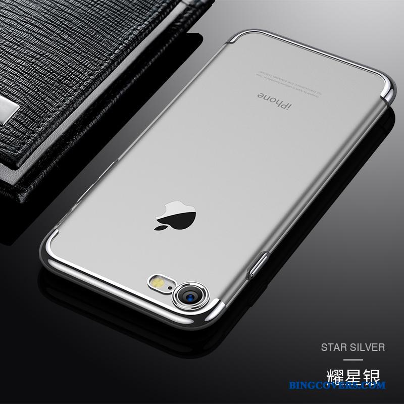 iPhone 7 Blød Gennemsigtig Pu Telefon Etui Cover Blå Silikone