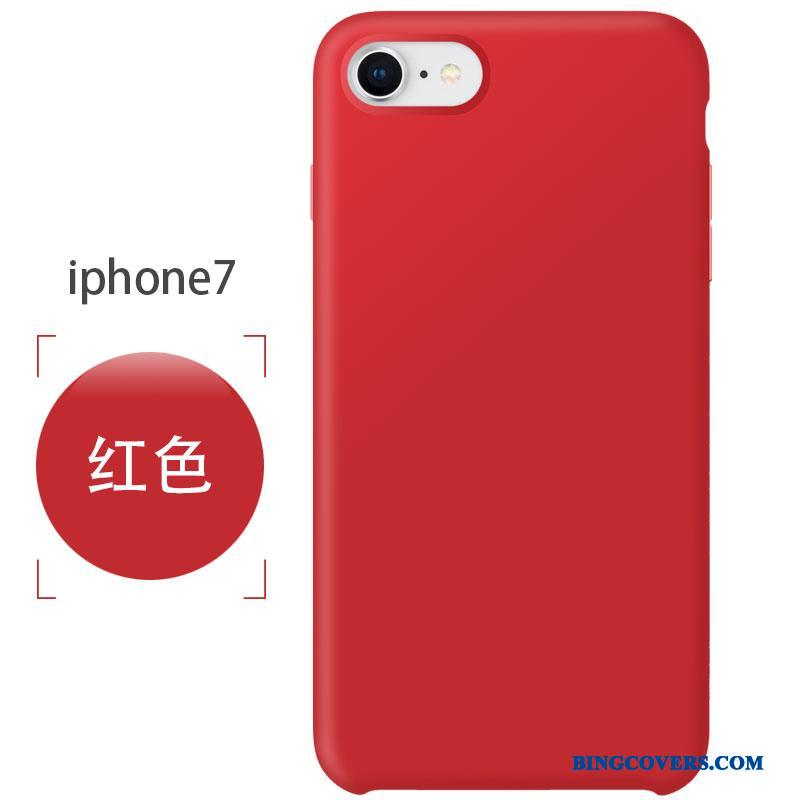 iPhone 7 Blød Nubuck Telefon Etui Autentiske Rød Silikone Anti-fald