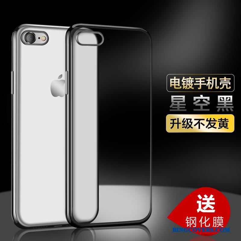 iPhone 7 Cover Gennemsigtig Ny Guld Anti-fald Telefon Etui Silikone