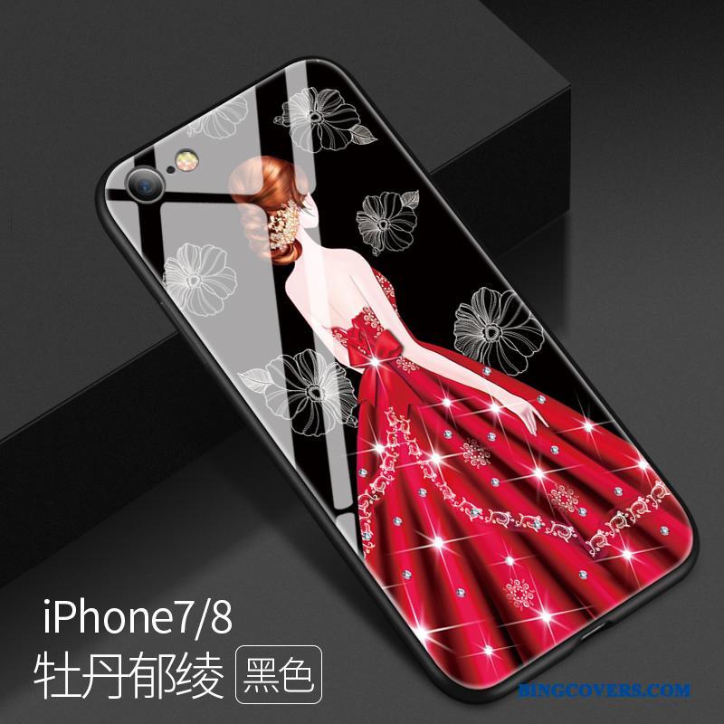 iPhone 7 Kreativ Glas Sort Af Personlighed Telefon Etui Anti-fald Alt Inklusive