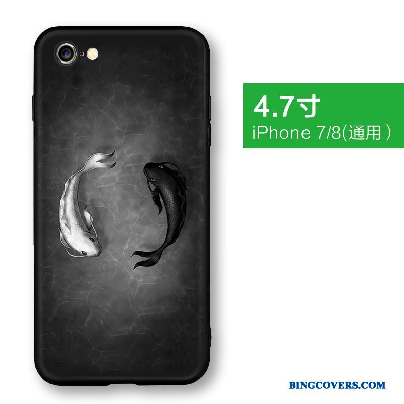 iPhone 7 Nubuck Anti-fald Cover Kreativ Tynd Trend Telefon Etui