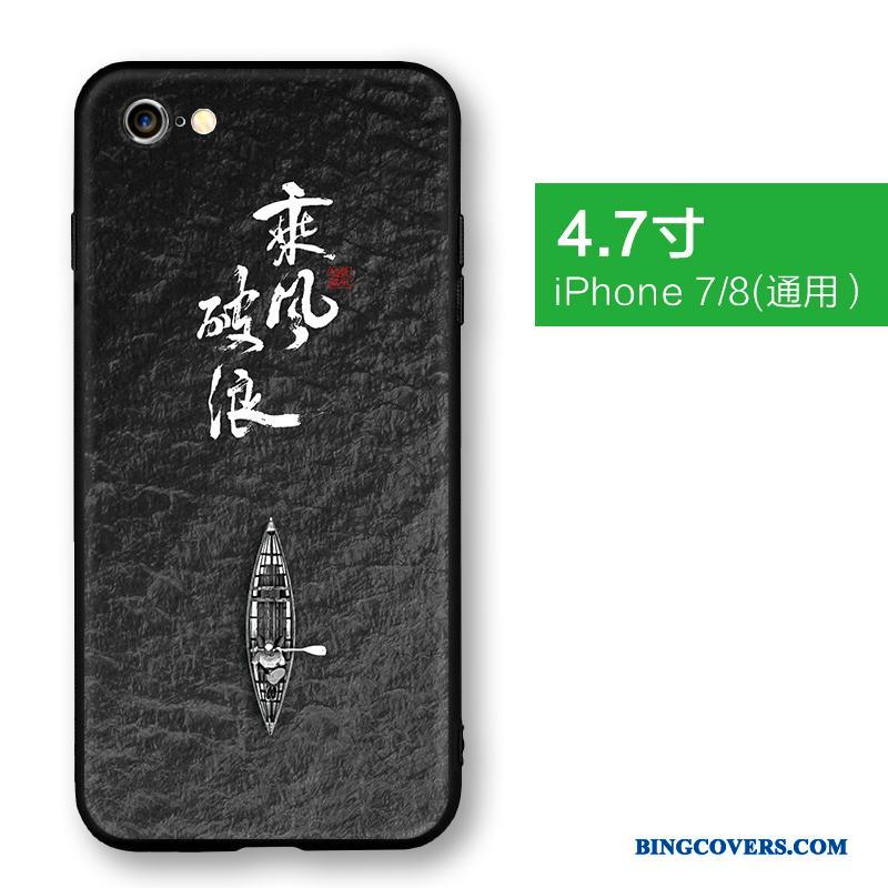 iPhone 7 Nubuck Anti-fald Cover Kreativ Tynd Trend Telefon Etui