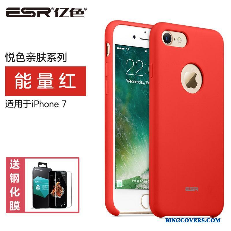 iPhone 7 Ny Rød Telefon Etui Anti-fald Silikone Cover Beskyttelse
