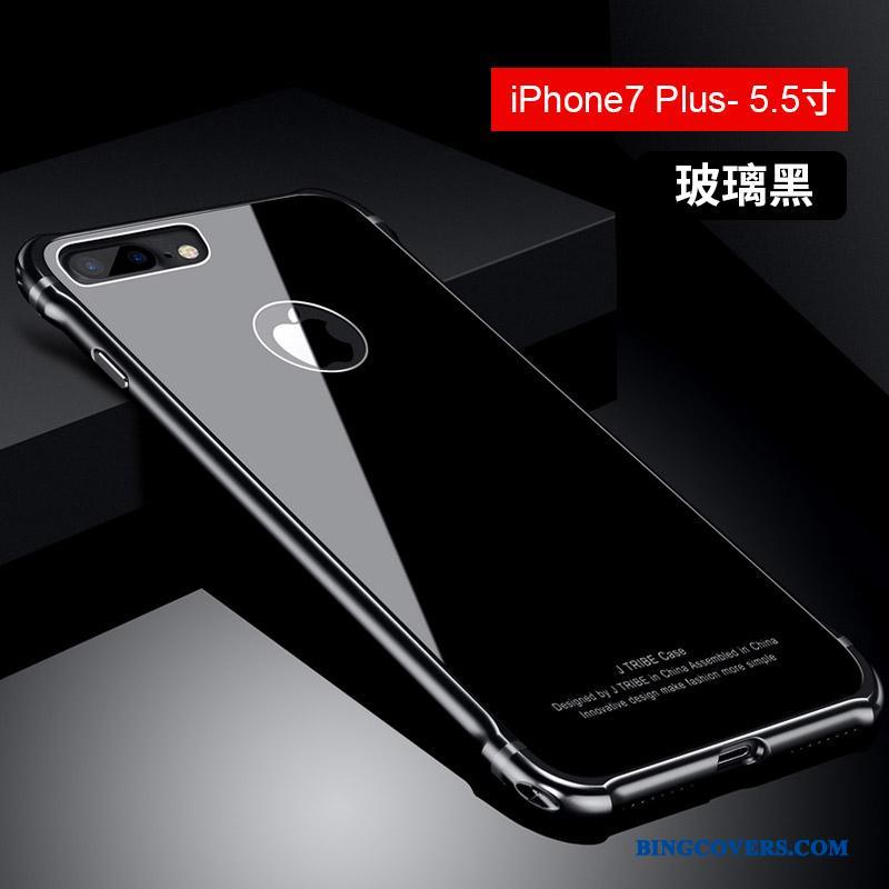 iPhone 7 Plus Alt Inklusive Metal Telefon Etui Blå Cover Anti-fald Trendy