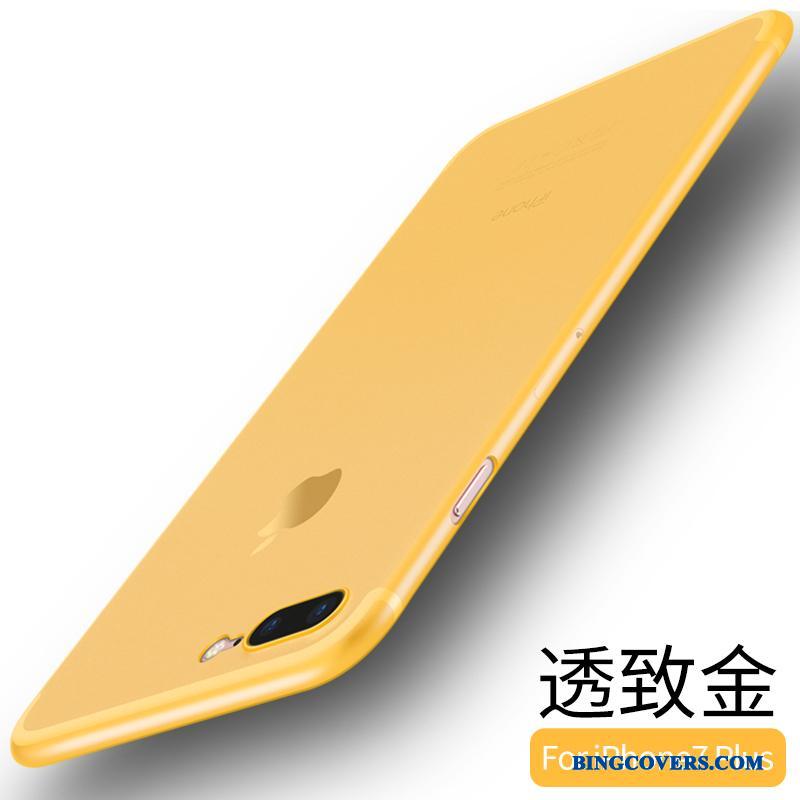 iPhone 7 Plus Blå Gennemsigtig Anti-fald Beskyttelse Nubuck Etui Cover