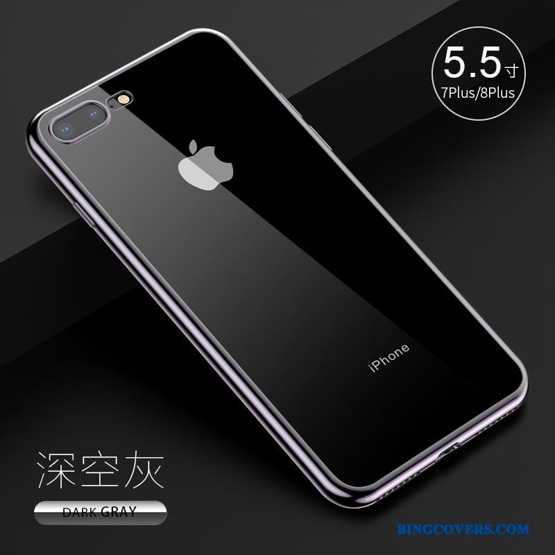 iPhone 7 Plus Gennemsigtig Telefon Etui Alt Inklusive Cover Sølv Blød Silikone