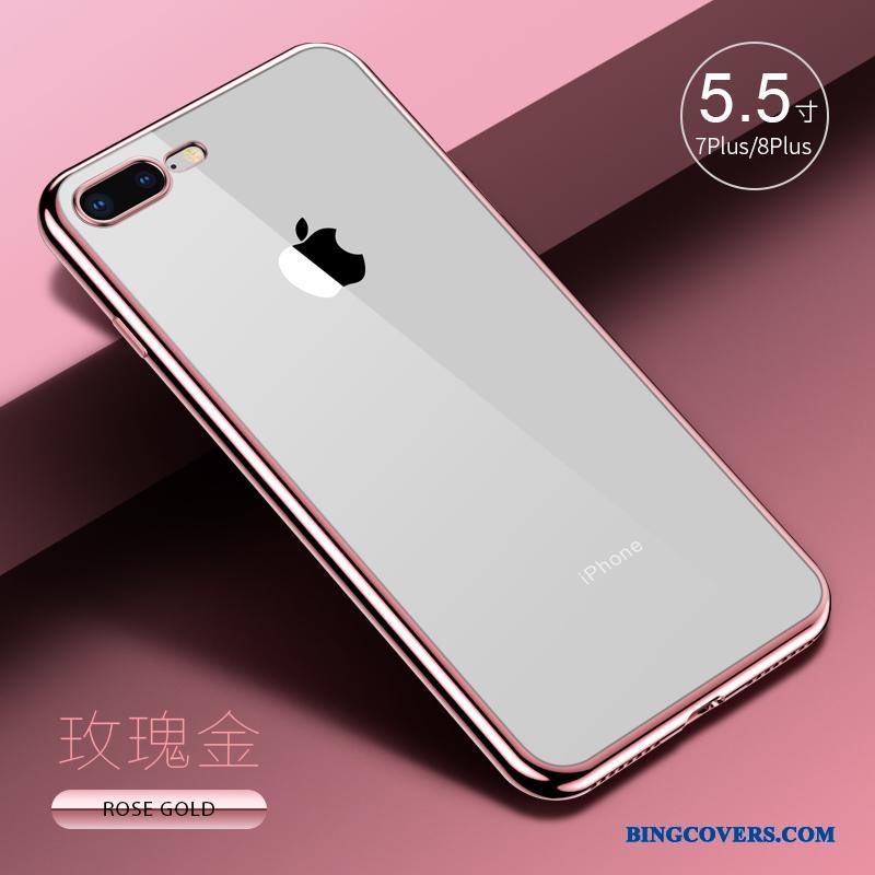 iPhone 7 Plus Gennemsigtig Telefon Etui Alt Inklusive Cover Sølv Blød Silikone