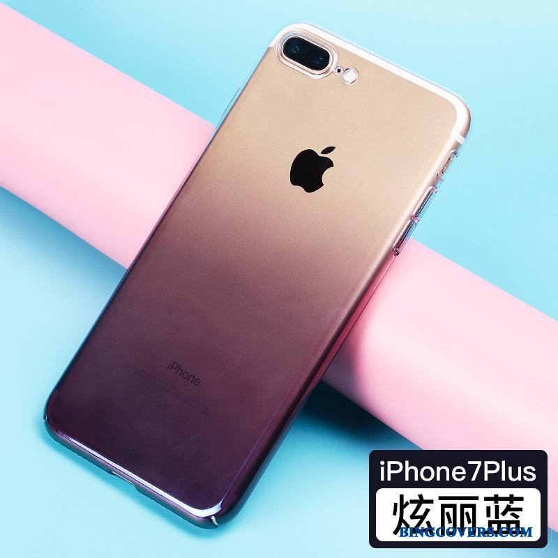 iPhone 7 Plus Gradient Ny Belægning Telefon Etui Anti-fald Rød Cover