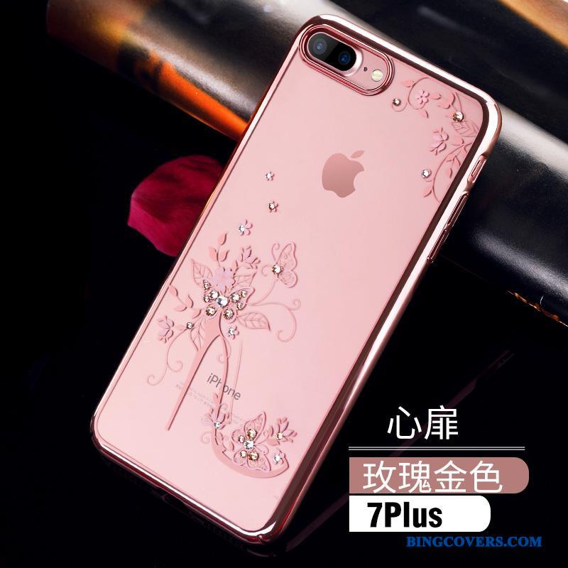 iPhone 7 Plus Kreativ Guld Strass Telefon Etui Luksus Trend Elegante