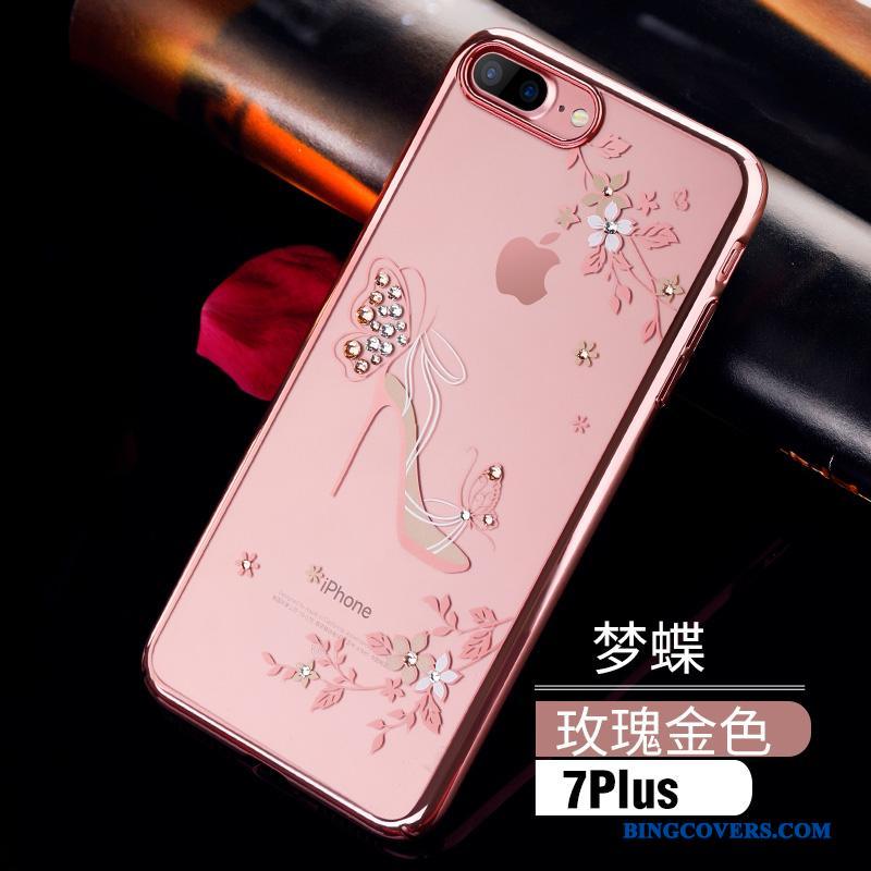 iPhone 7 Plus Kreativ Guld Strass Telefon Etui Luksus Trend Elegante