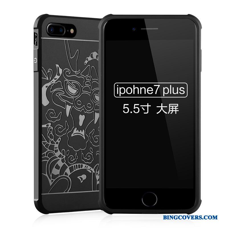iPhone 7 Plus Mobiltelefon Blå Anti-fald Etui Blød Cover Telefon