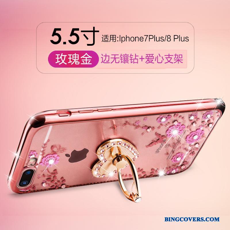 iPhone 7 Plus Mode Af Personlighed Cover Strass Guld Silikone-etui Telefon Etui