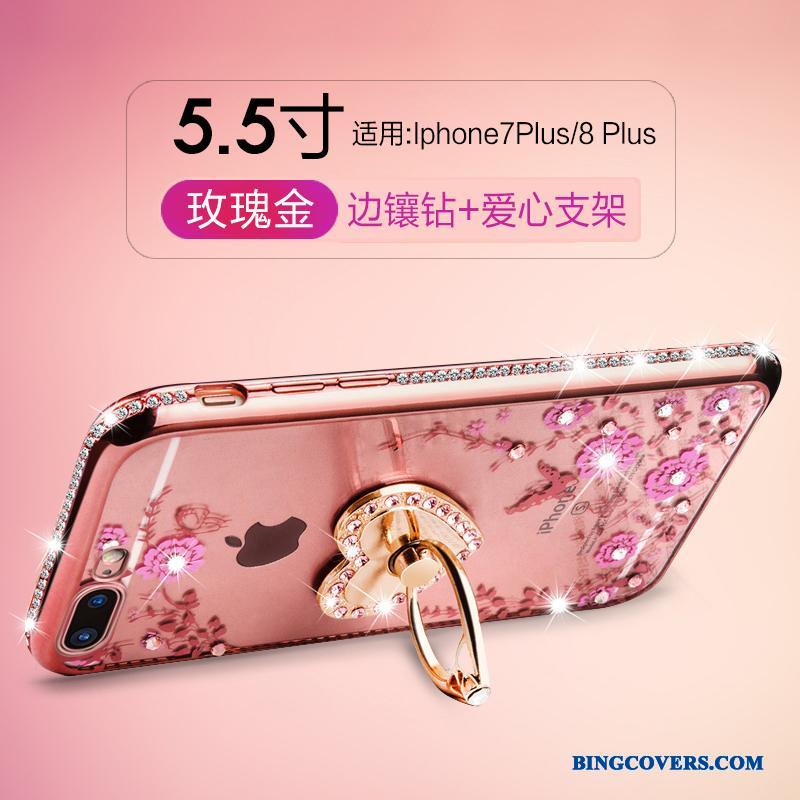 iPhone 7 Plus Mode Af Personlighed Cover Strass Guld Silikone-etui Telefon Etui