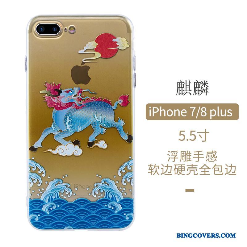 iPhone 7 Plus Telefon Etui Beskyttelse Kunst Original Gul Cover Anti-fald