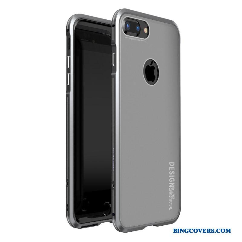 iPhone 7 Plus Telefon Etui Ramme Anti-fald Trend Beskyttelse Rød Metal