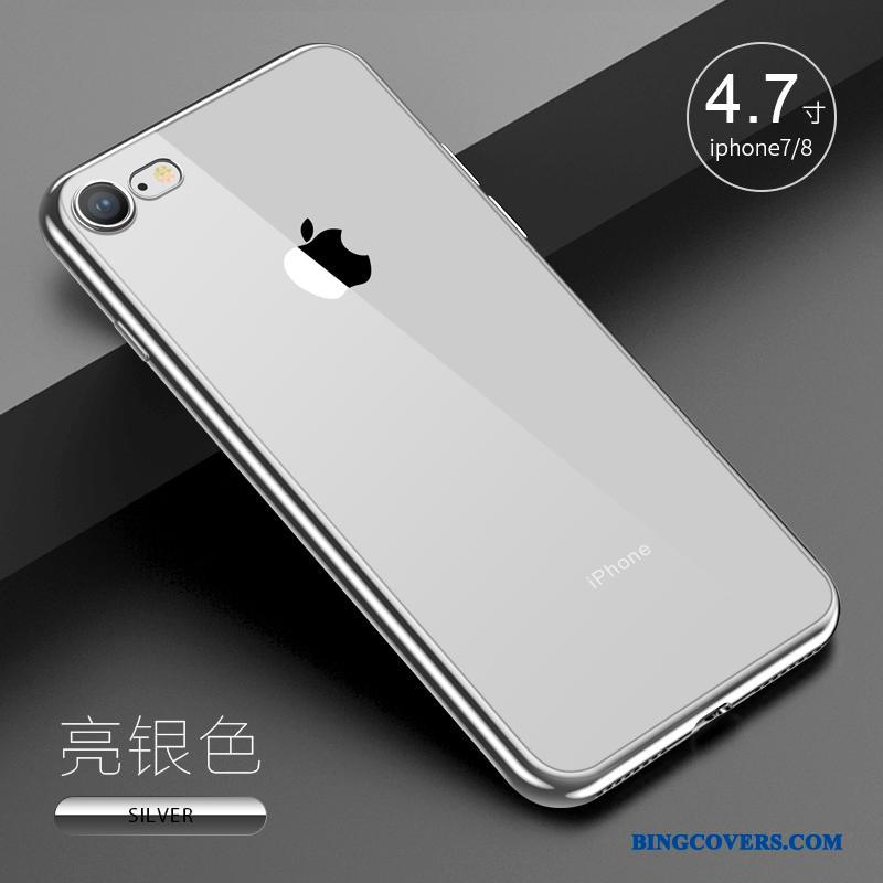 iPhone 7 Rosa Guld Anti-fald Tynd Silikone Alt Inklusive Etui Gennemsigtig