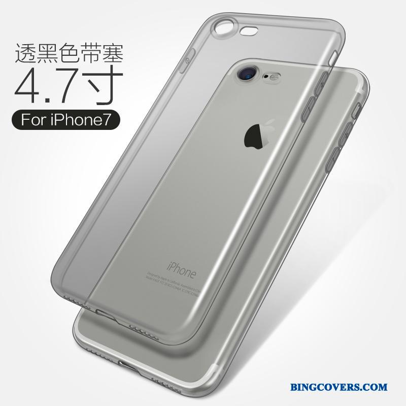 iPhone 7 Silikone Cover Gennemsigtig Beskyttelse Rosa Guld Telefon Etui Blød