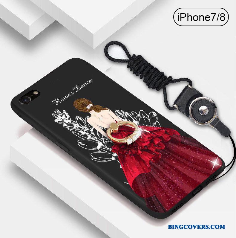 iPhone 7 Silikone Rød Ny Trendy Telefon Etui Alt Inklusive Cover