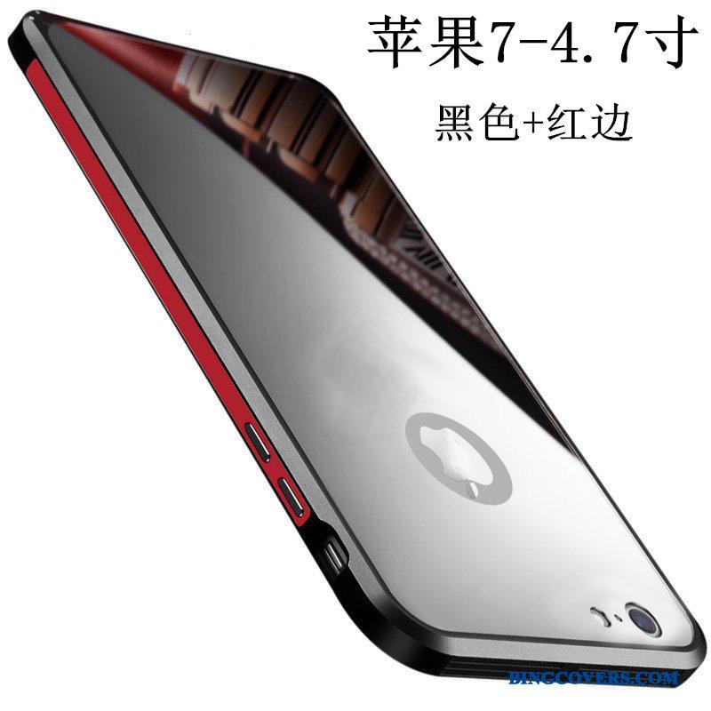 iPhone 7 Sort Metal Ny Anti-fald Beskyttelse Ramme Telefon Etui