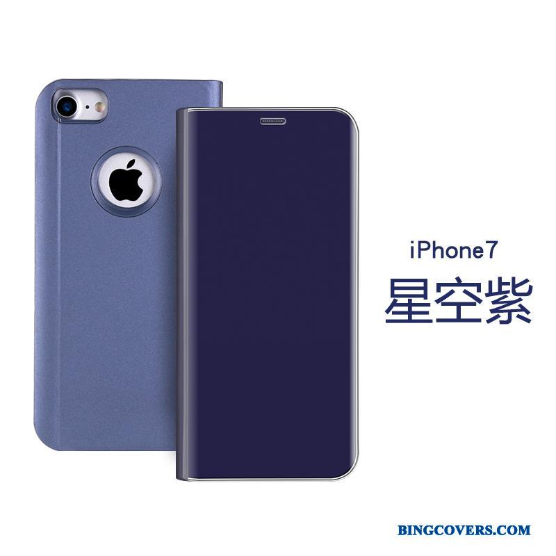 iPhone 7 Spejl Dragon Cover Beskyttelse Lædertaske Tredimensionale Telefon Etui