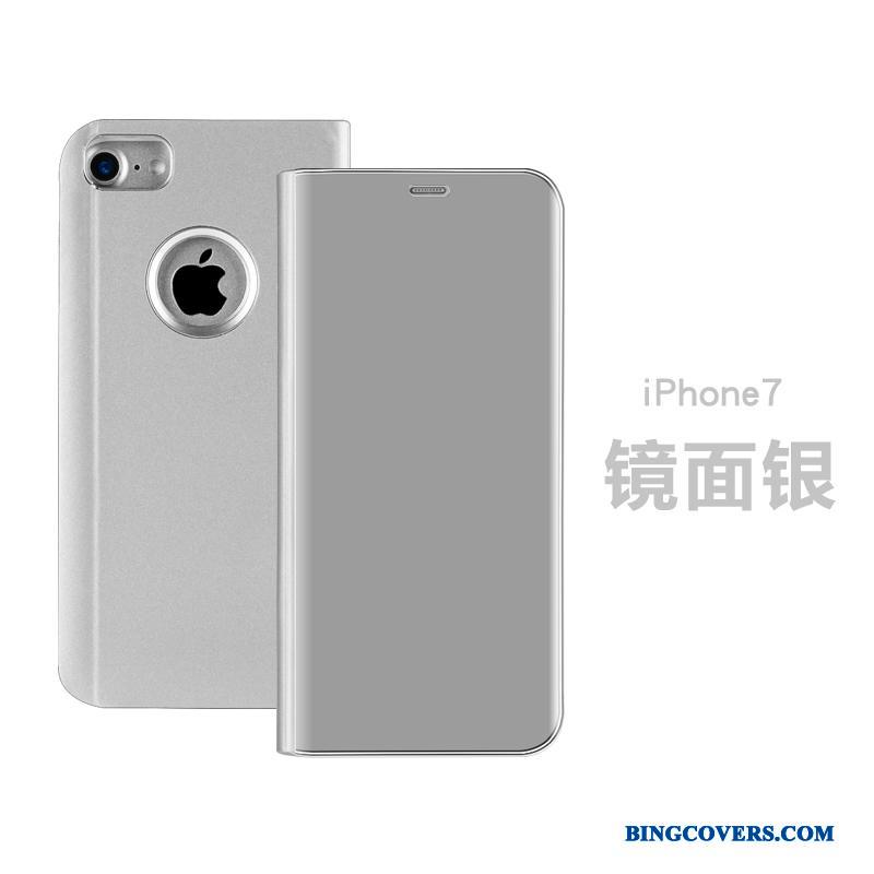 iPhone 7 Spejl Dragon Cover Beskyttelse Lædertaske Tredimensionale Telefon Etui