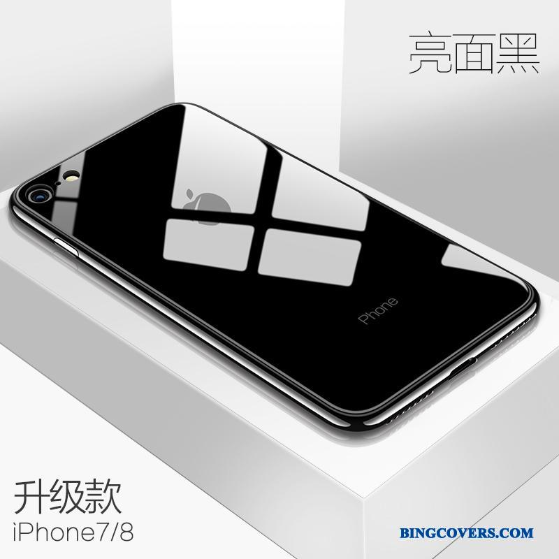 iPhone 7 Sølv Ny Silikone Anti-fald Pu Telefon Etui Glas