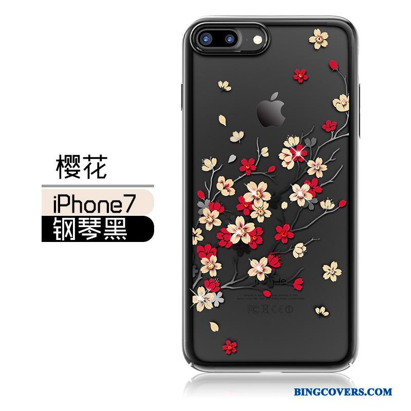 iPhone 7 Telefon Etui Alt Inklusive Guld Elegante Rød Cover Anti-fald