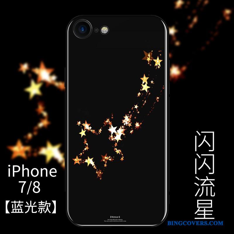iPhone 7 Telefon Etui Silikone Ny Anti-fald Glas Blå Trendy