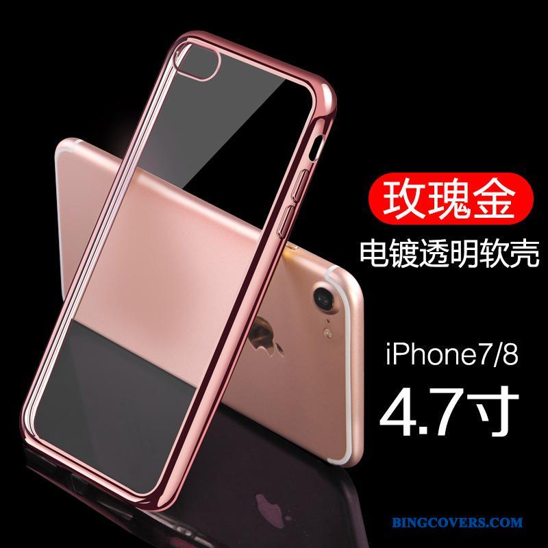 iPhone 8 Belægning Beskyttelse Etui Telefon Tynd Cover Rød