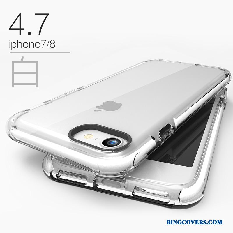 iPhone 8 Blød Cover Telefon Etui Silikone Alt Inklusive Lyserød Gennemsigtig