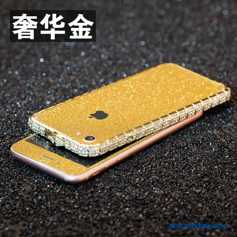 iPhone 8 Metal Beskyttelse Cover Strass Anti-fald Etui Telefon